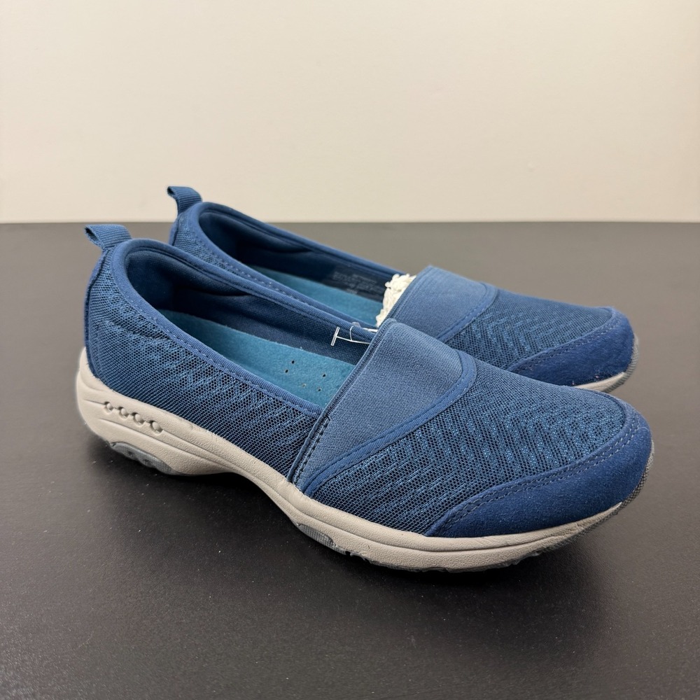 Easy‎ Spirit Shoes Women's 7M Navy Blue Woven Comfort Walking Sneakers Casual